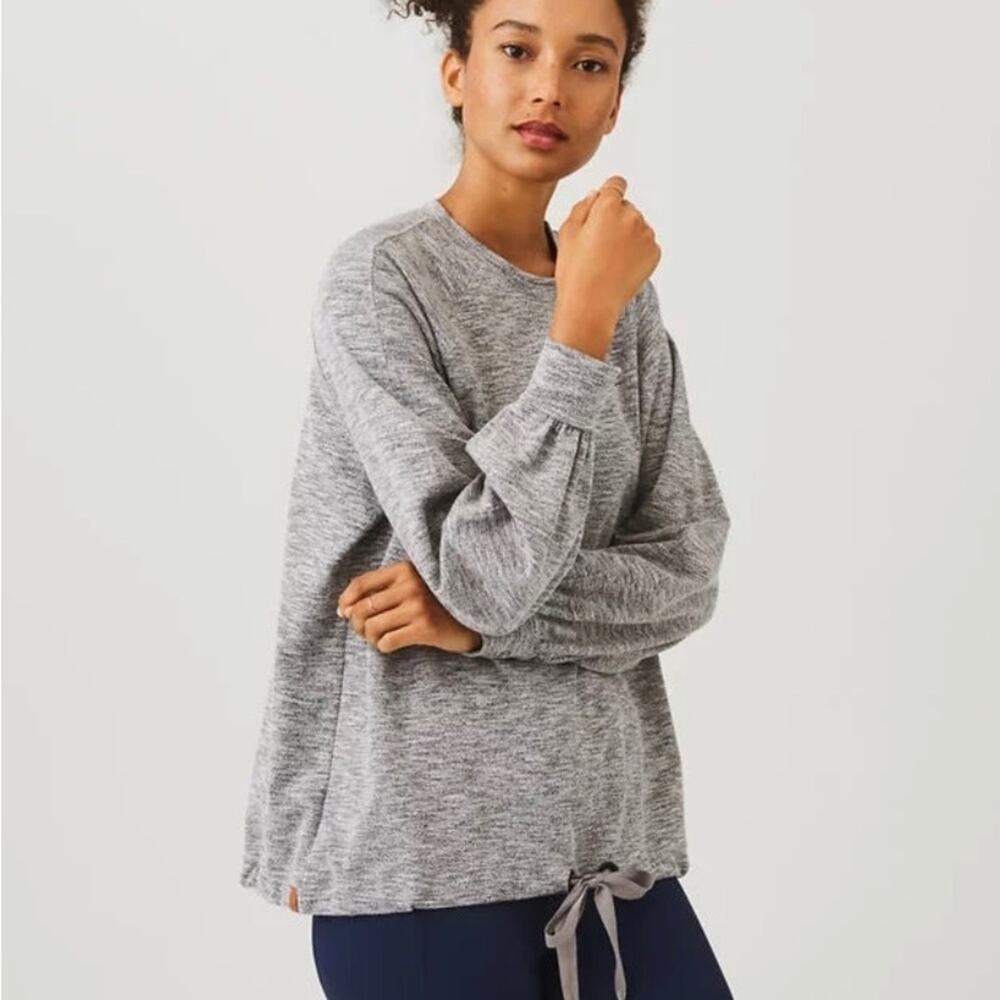 Lou & Grey Light Blue Blousy Sweater Drawstring Hem - Picture 6 of 6